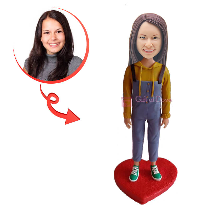 Custom Handmade Suspenders Bobblehead - Unique Personalized Gift for Men, Women & Collectors - Perfect for Weddings, Parties & Office Decor