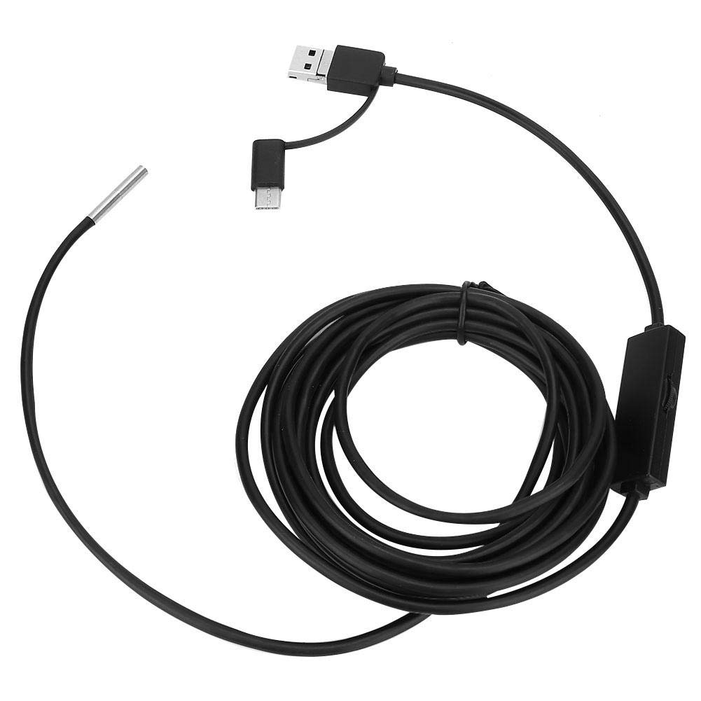 Oumefar 3-in-1 Android Type-C Endoscope Camera - 3.9mm Lens, 5M HD Borescope with Adjustable Focus for Phone - Waterproof Snake Inspection Camera for Plumbing, HVAC, Automotive & Home Use (16.4ft Cable)