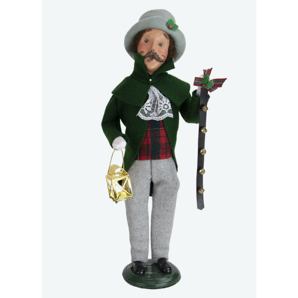Byers' Choice Bell Family Man - Handcrafted Christmas Caroler Figurine for Holiday Decorations | Perfect for Home, Office & Festive Gift Giving