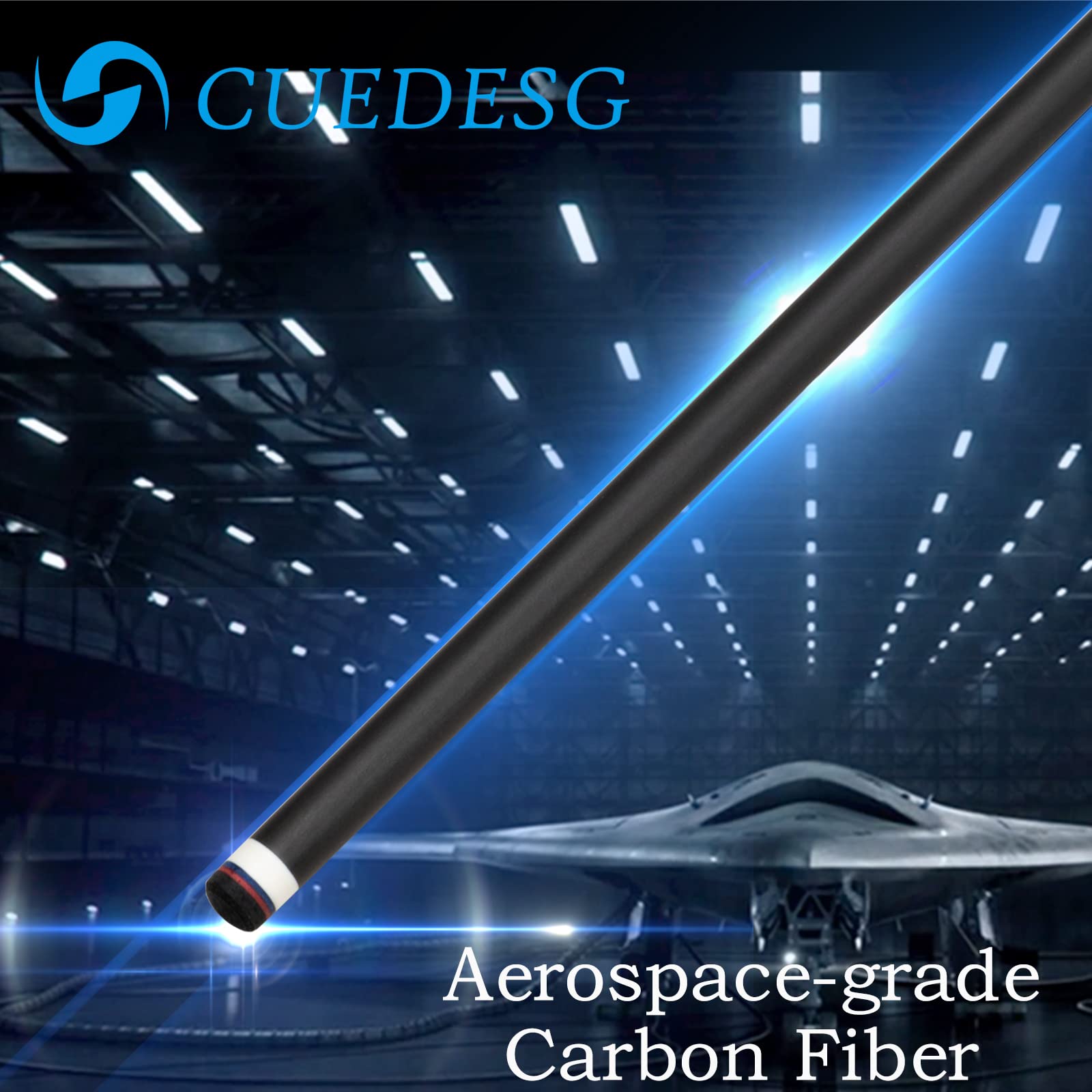 Premium Carbon Fiber Pool Cue Stick - 10.5mm/11.8mm/12.5mm Low Deflection Shaft | Professional Billiard Cue with Protective Case | Perfect for Tournament Play & Home Pool Tables