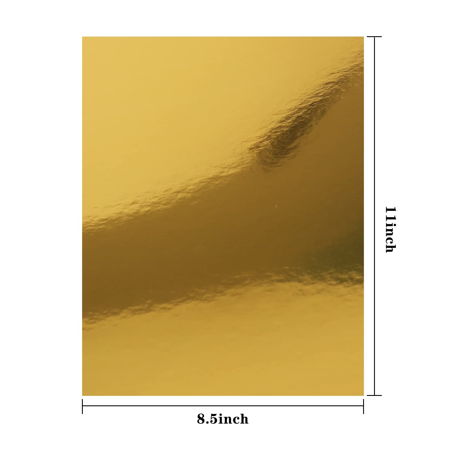 60 Pack Gold Metallic Paper Sheets - 8.5