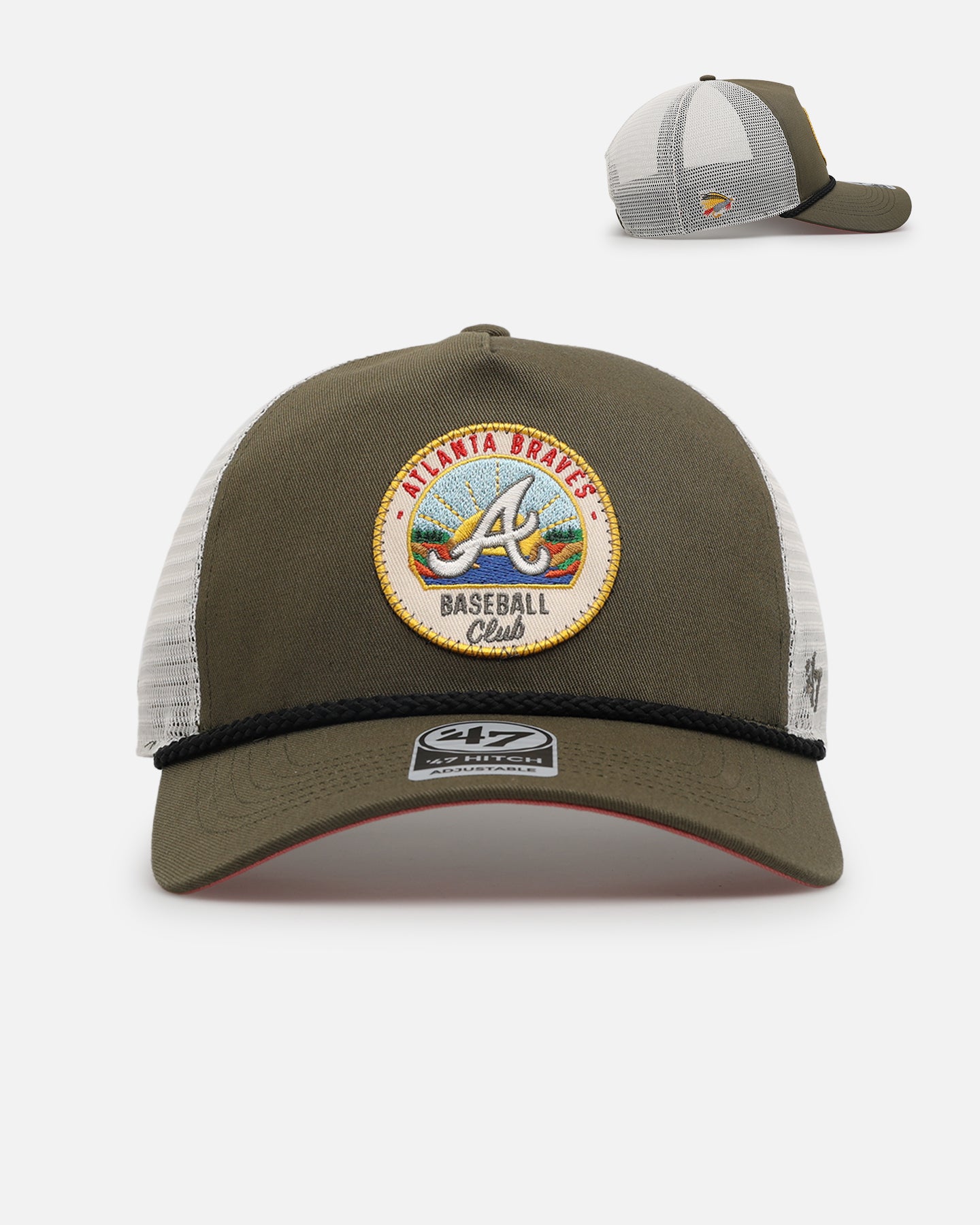 47 Brand Atlanta Braves 'Casting Call' '47 Hitch Trucker Snapback Sandalwood - Stylish Baseball Cap for Braves Fans, Perfect for Game Day & Casual Wear