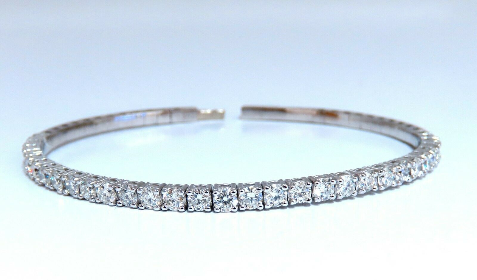 2.90ct Natural Round Diamond Tennis Bracelet - 14K Gold Flexible Bangle for Women | Perfect for Weddings, Anniversaries & Special Occasions