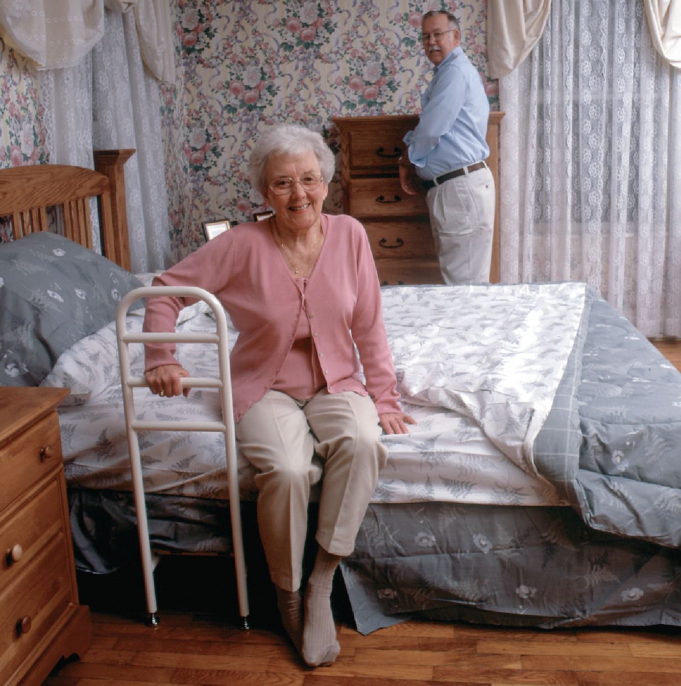 57211 Bed Assist Handle - Adjustable Mobility Aid for Seniors & Disabled - Safe Support for Getting In & Out of Bed - Ideal for Home Care & Hospital Use