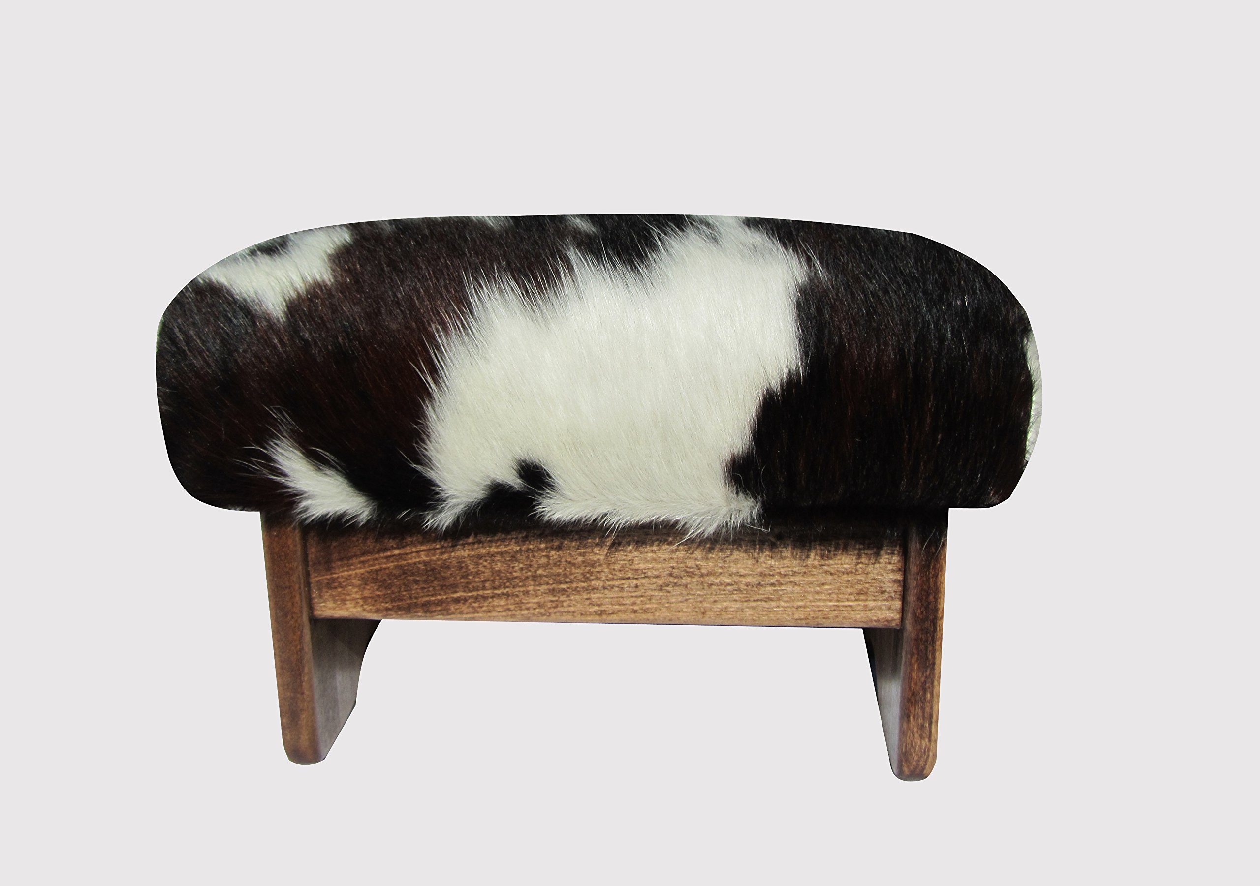 Premium Cowhide Padded Foot Stool - Handcrafted in USA - 9