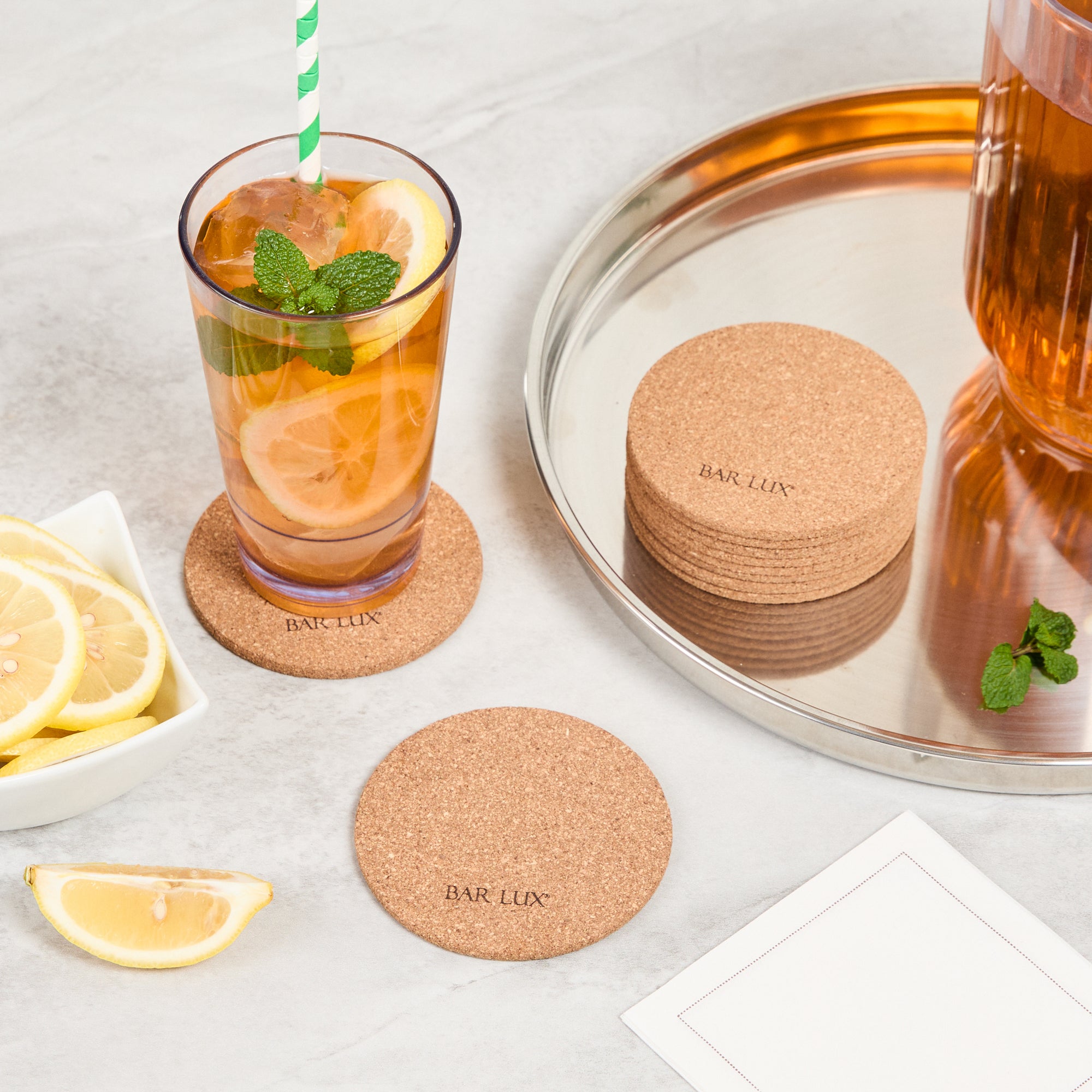 Premium Round Cork Coasters - 3.5 Inch Set of 100 - Natural Wine & Drink Coasters for Home, Bar, and Restaurant Use