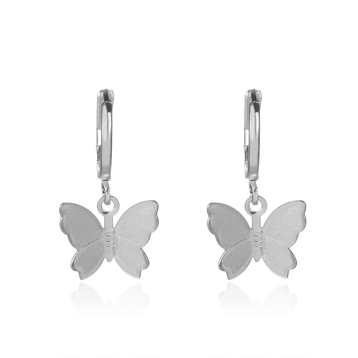 Konpicca Butterfly Hoop Earrings - Elegant Animal Dangle Charm Huggie Drop Earrings for Women & Girls | Perfect for Parties, Weddings & Everyday Wear