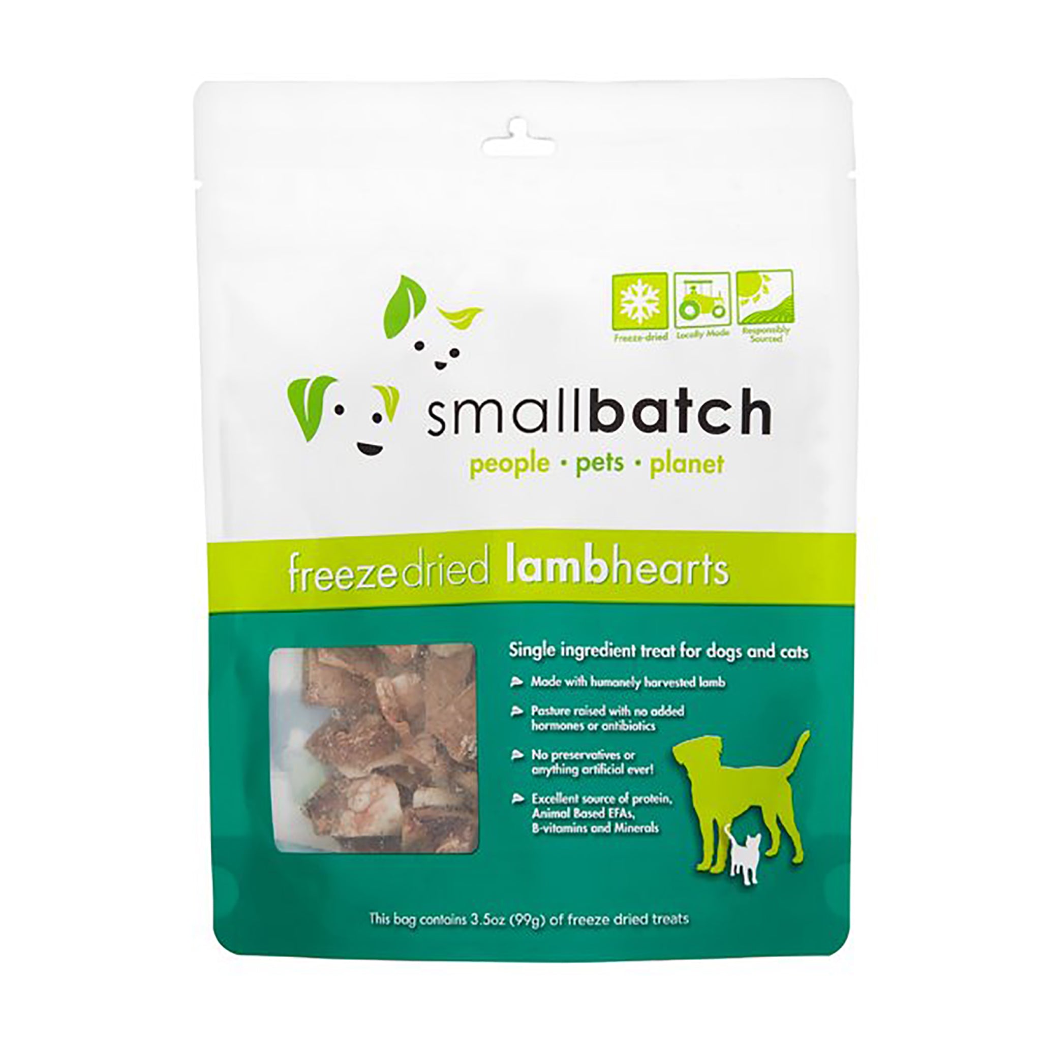 Premium Freeze Dried Lamb Hearts for Dogs - High Protein Natural Treats - Grain Free, Single Ingredient Dog Snacks - Perfect for Training, Rewards & Dental Health