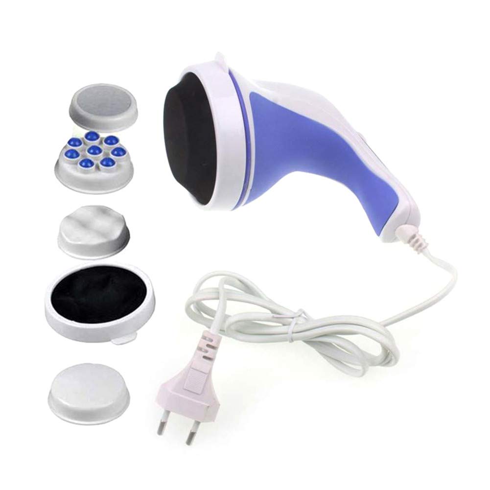 5 in 1 Electric Full Body Massager for Relaxation & Slimming - Blue Tone Spin Massage Device for Neck, Back, Shoulder & Leg Pain Relief - Perfect for Home, Office & Spa Use