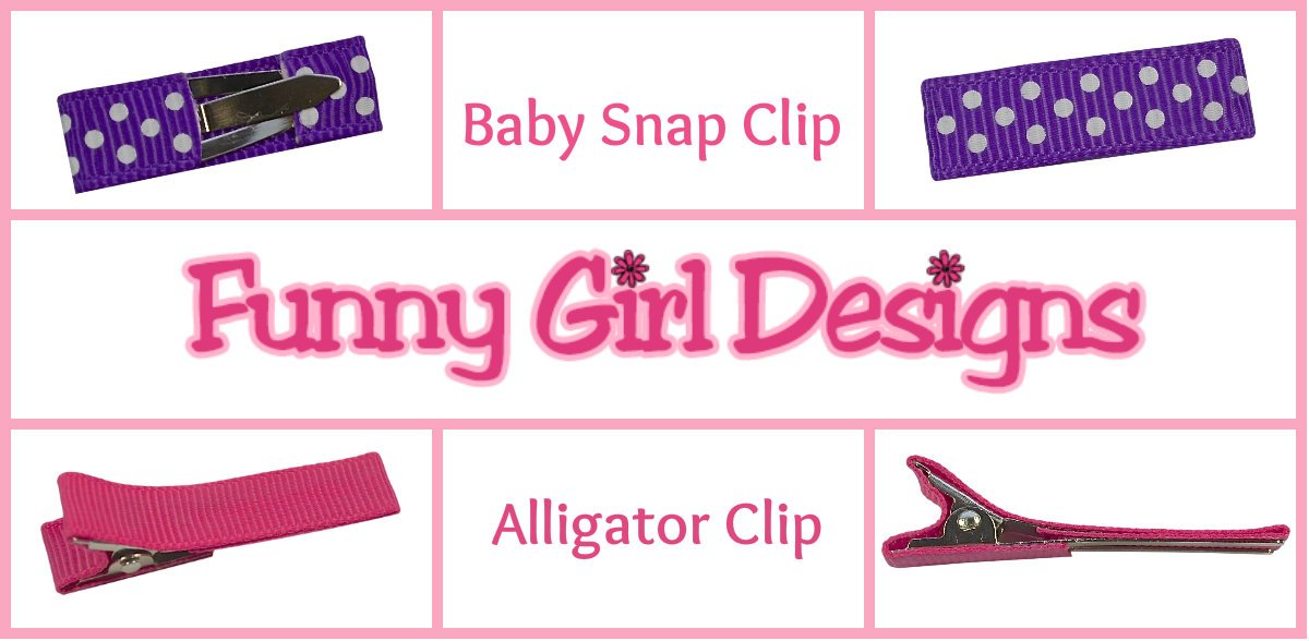 7pcs Hair Clips Set - Chevron Heart Felt Alligator Clips with Bow Holder for Girls & Women - Home & Travel Use