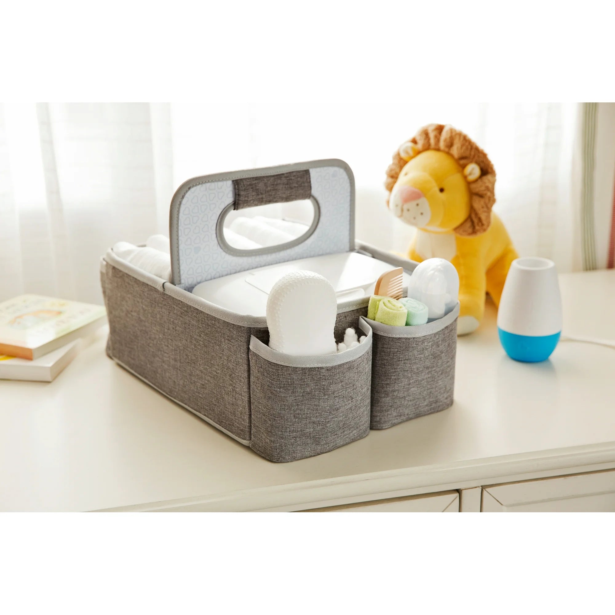 Munchkin Portable Diaper Caddy Organizer - Baby Essentials Storage for Diapers, Wipes & Creams | Perfect for Nursery, Travel & On-the-Go Parents