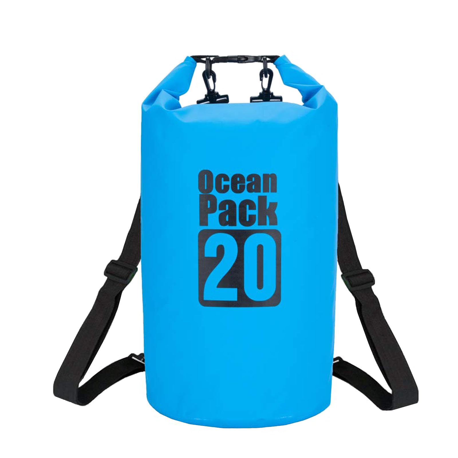 Waterproof Dry Bag 20L - Lightweight Roll Top Backpack for Swimming, Boating & Travel