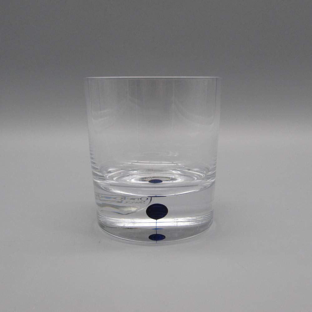 Orrefors Crystal Intermezzo Blue Double Old Fashioned Whiskey Glasses - Set of 4 Elegant Barware for Cocktails, Bourbon & Scotch - Perfect for Home Bars, Dinner Parties & Gifts