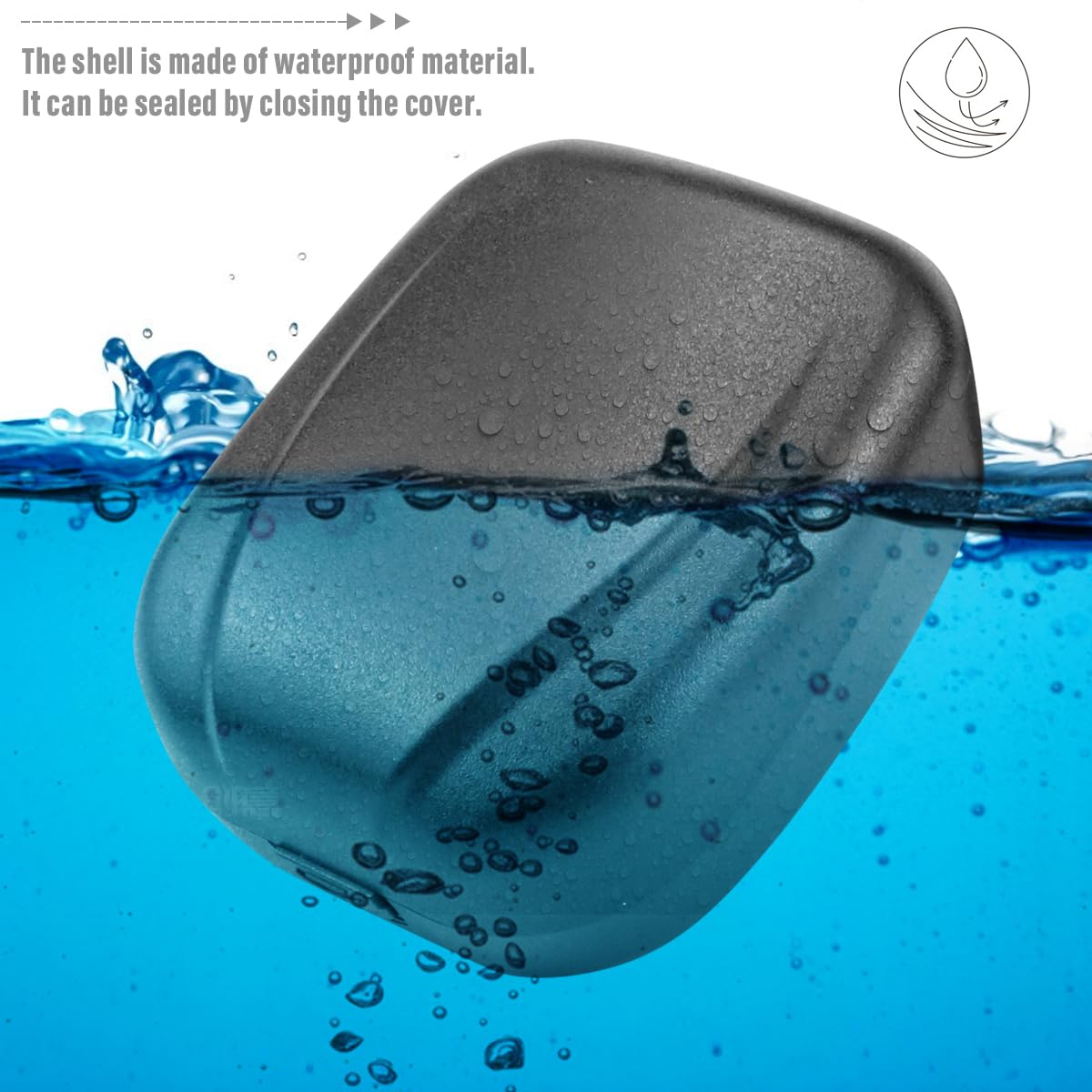 2 Pack Waterproof Hearing Aid Storage Case - Hard Protective Travel Box for Hearing Aids & Accessories - Perfect for Travel, Home & Daily Use