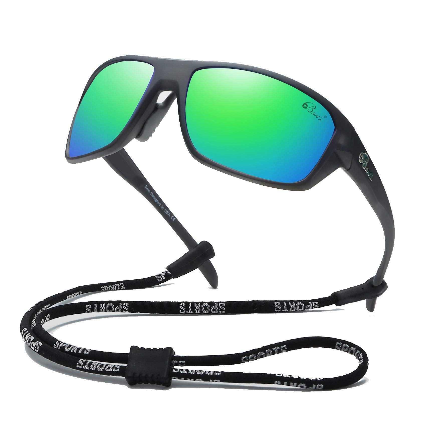 Bevi Polarized Sports Sunglasses for Men & Women - UV Protection, Anti-Glare Driving, Cycling & Running Shades - Perfect for Outdoor Activities & Travel