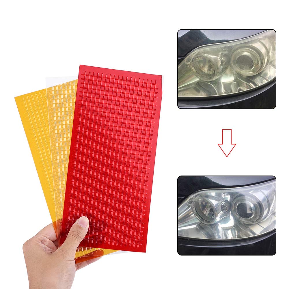 3Pcs Car Lens Repair Kit - Headlight & Taillight Crack Repair Film Tape - Auto Lens Restoration Tools for Scratches & Cracks (Perfect for DIY Car Maintenance & Emergency Roadside Repairs)