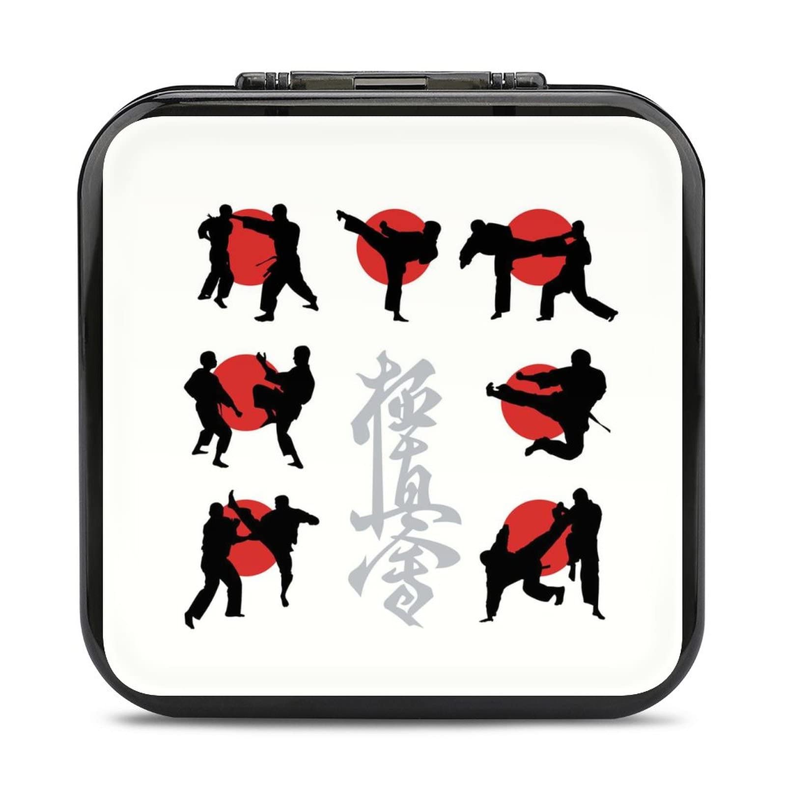 Kyokushin Karate Game Card Case - 24 Slot Nintendo Switch Game Card Holder - Portable Storage Box for Switch Games - Perfect for Travel, Gaming Parties & Organizing Your Game Collection