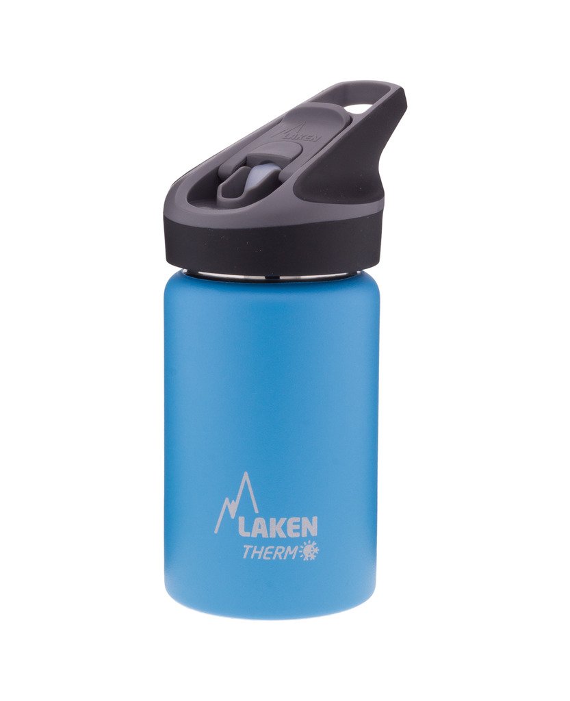 Laken Thermo Kids Vacuum Insulated Stainless Steel Leak Proof Water Bottle with Straw Lid - 12oz BPA-Free Sports Bottle for School, Hiking & Outdoor Activities