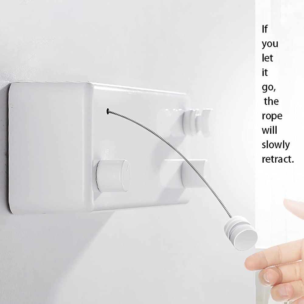 Retractable Clothesline 4.2m - Invisible Indoor Clothes Drying Rack for Hotel, Balcony & Bathroom | Space-Saving Laundry Solution for Small Apartments & Travel