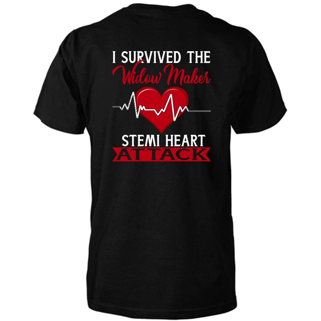 I Survived The Widow Maker STEMI Heart Attack T-Shirt - Heart Disease Survivor Apparel - Perfect for Heart Health Awareness & Support Groups