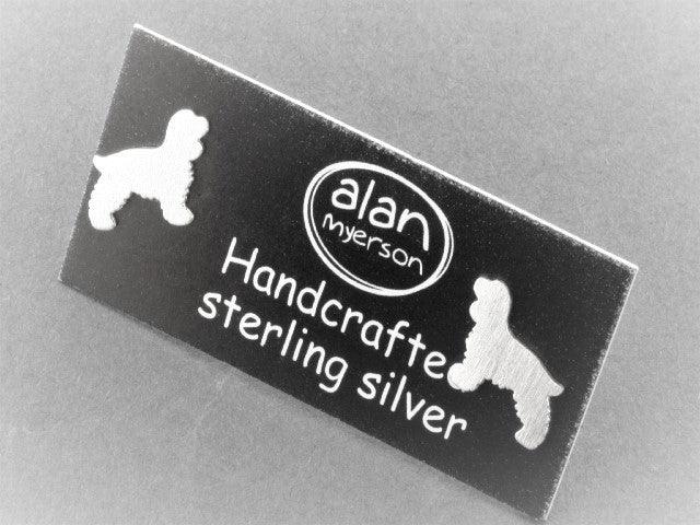Premium Sterling Silver Dog Stud for Spaniels - Perfect for Pet Jewelry & Grooming Accessories