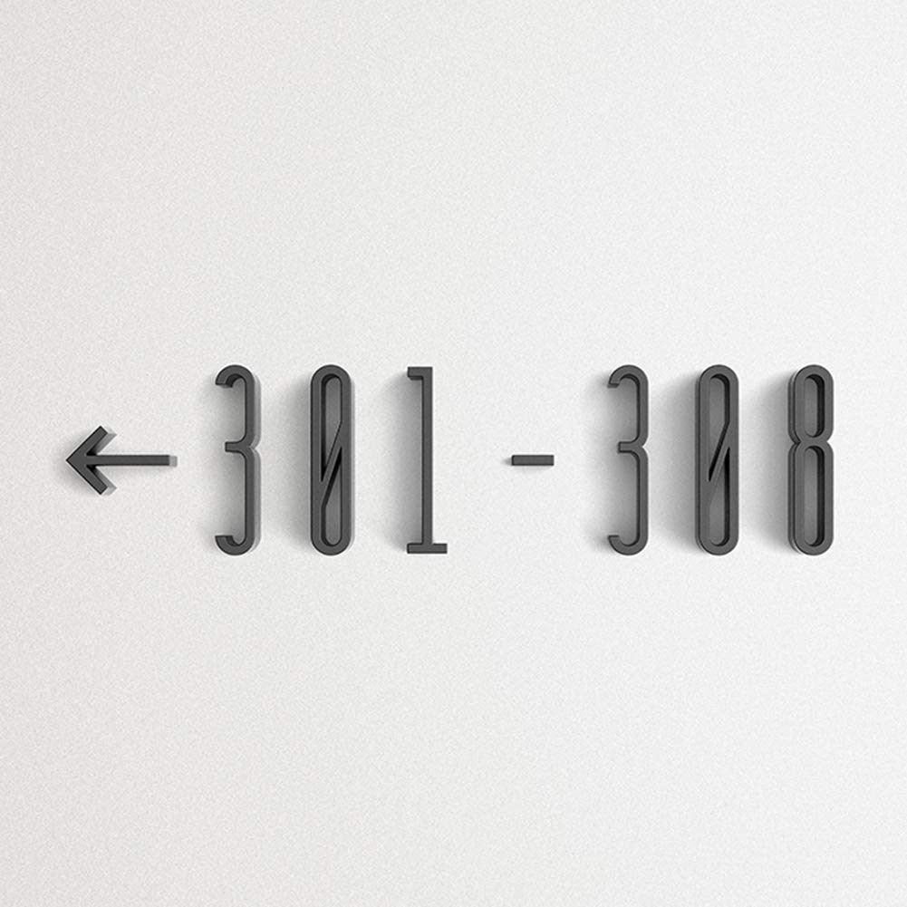 4 Inch Self-Adhesive Black Door Number Stickers for House & Apartment - Mailbox Plaque Letters (Style A) - Perfect for Home Address Marking, Front Door Decor, and Mailbox Identification