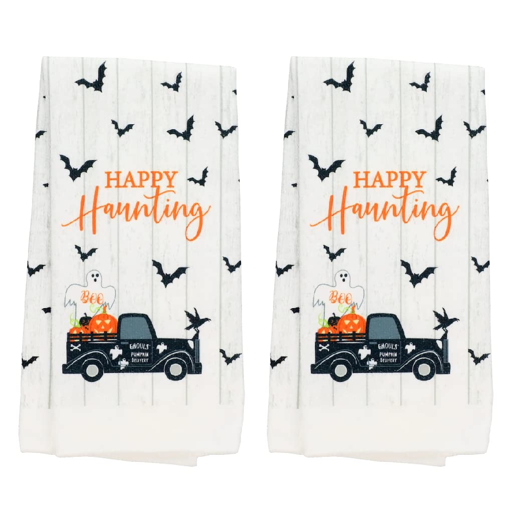 2 Pack Halloween Hand Towel Set - Soft Kitchen & Bath Towels for Home Decor - Perfect for Halloween Party, Kitchen Decor, and Guest Bathroom Essentials