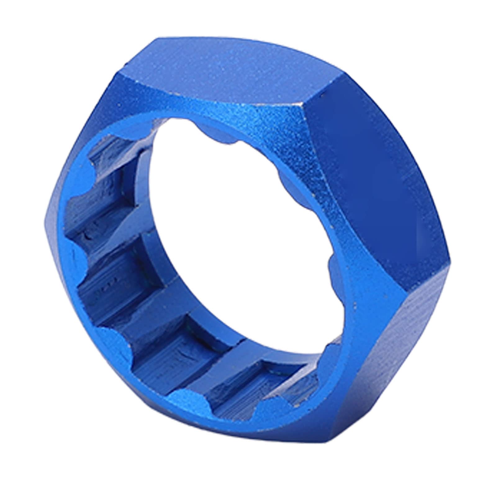 FECAMOS RL231 10T Pedal Shaft Removal Tool - Blue Aluminum Alloy Pedal Disassembly Tool for 10 Teeth Bikes, Durable & Rust Resistant - Perfect for Bicycle Maintenance and Repair