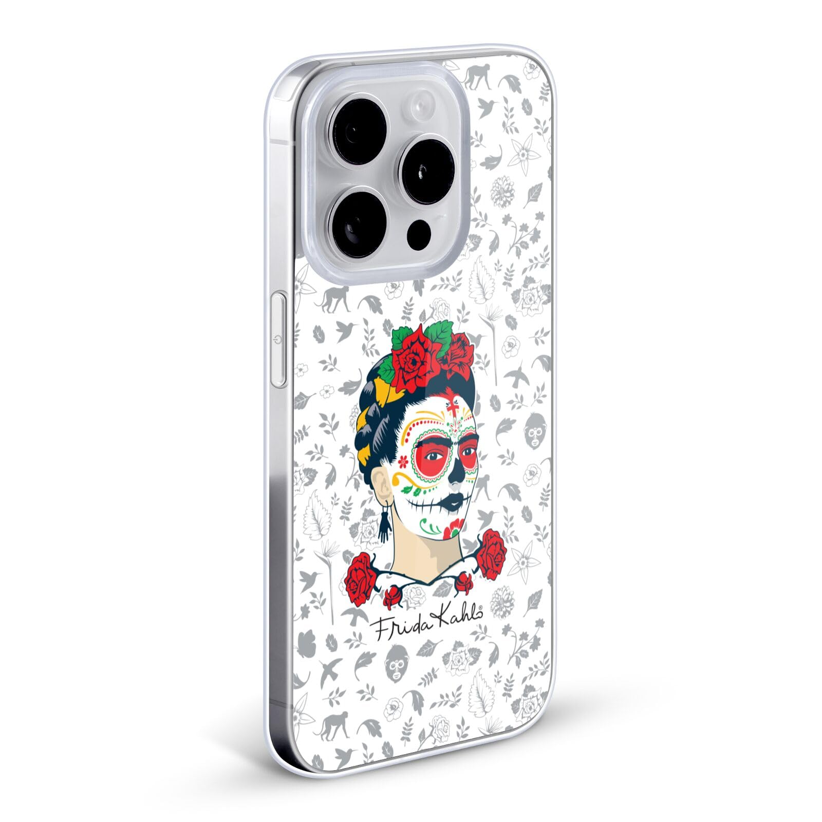 Officially Licensed Frida Kahlo Sugar Skull iPhone 11 Pro Max Case - Soft Gel Protective Cover with Artistic Icons - Perfect for Day Use, Travel & Showcasing Unique Style