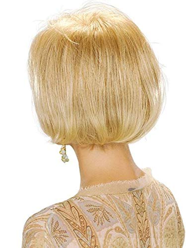 Ellen Wig by Estetica - Bundle of 5 Items: Synthetic Hair Wig, Christy's Wigs Q&A Booklet, 2oz Travel Size Wig Shampoo, Wig Cap & Wide Tooth Comb (Color R18/22) - Perfect for Cosplay, Costume Parties & Everyday Wear