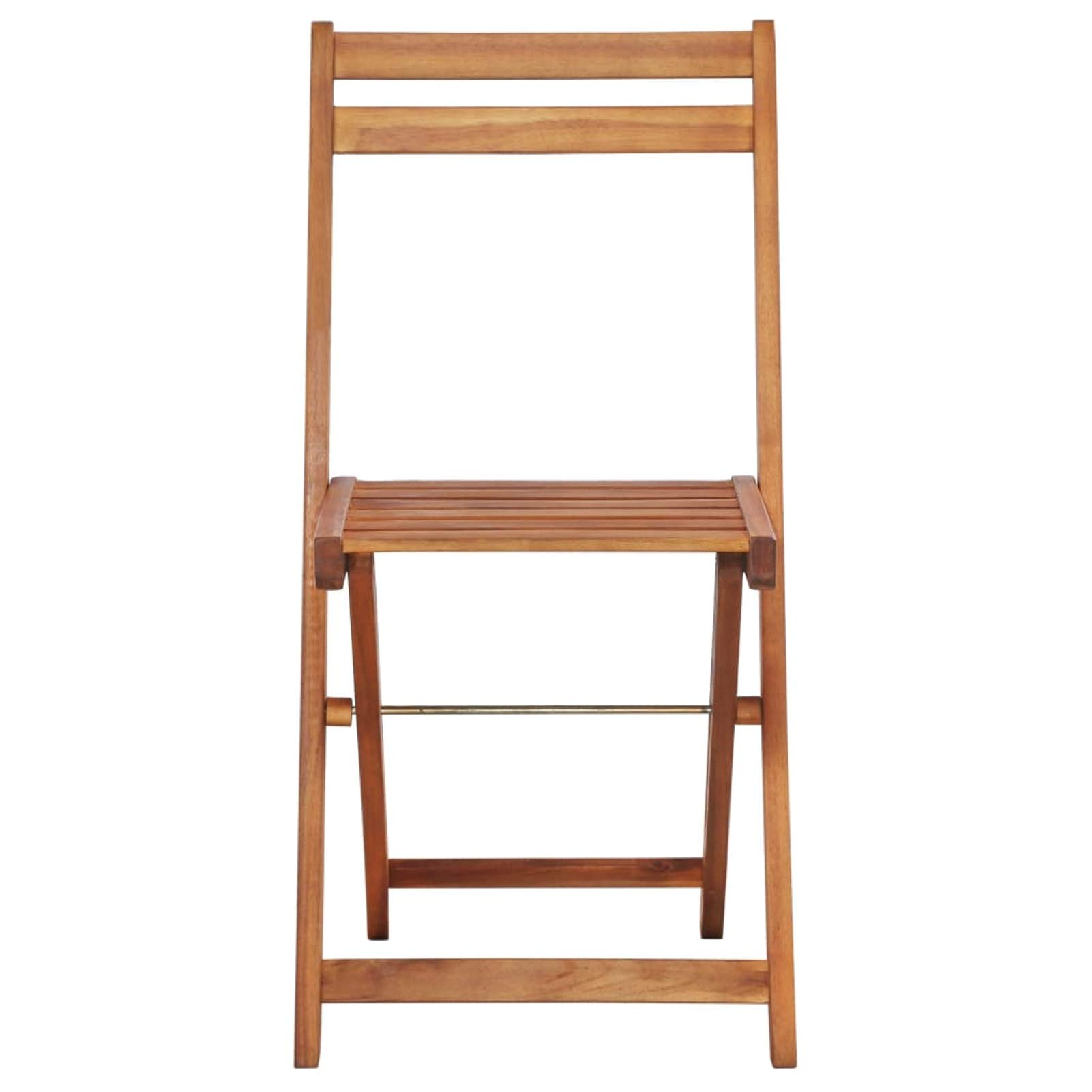 Tidyard 2-Piece Acacia Wood Folding Dining Chairs - Patio, Garden, Poolside & Indoor Outdoor Furniture - 15.7 x 20 x 31.5 Inches (WxDxH) - Perfect for Backyard BBQs, Beach Houses & Small Space Living