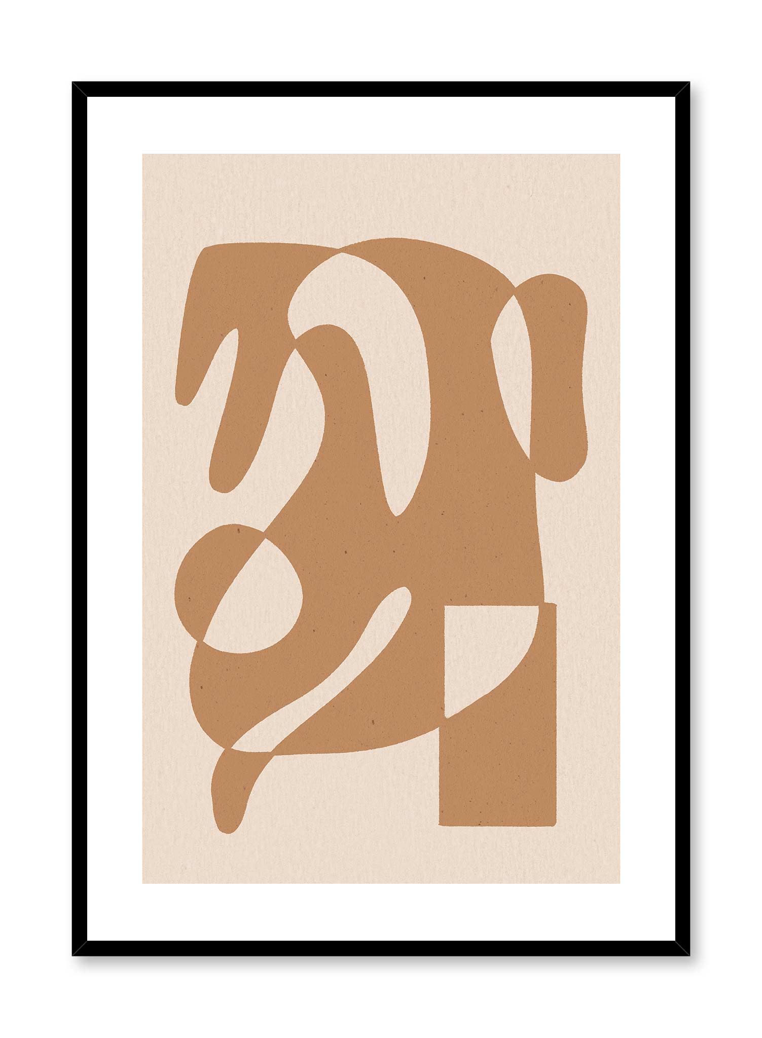 Melting Ochre Art Print Poster - Vibrant Abstract Wall Decor for Living Room, Bedroom & Office