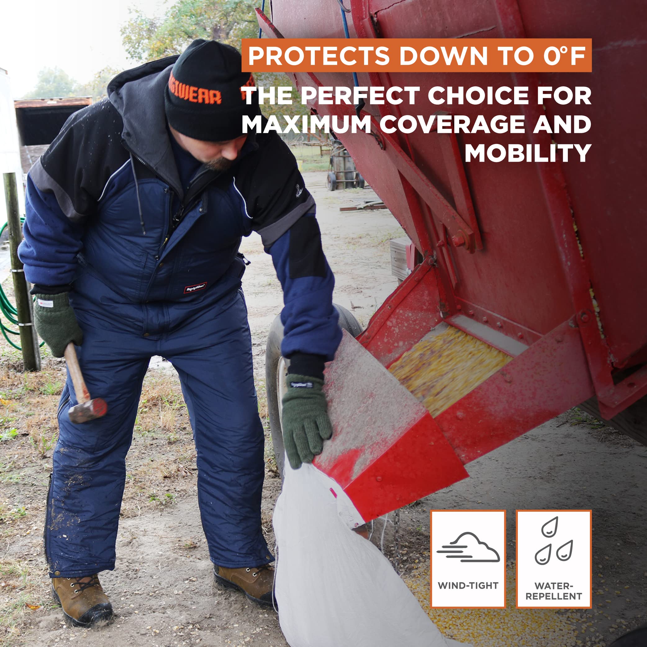 RefrigiWear Insulated Bib Overalls for Cold Work & Outdoor