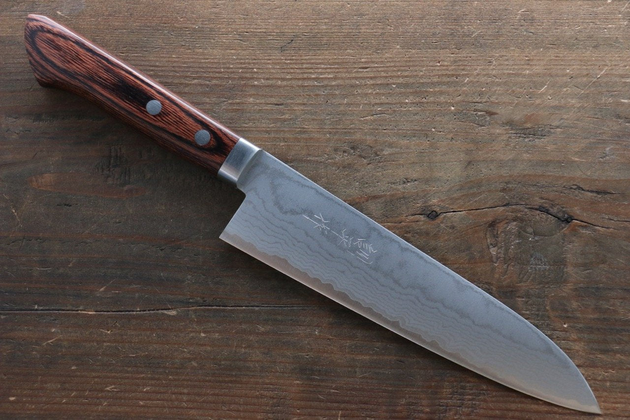 Premium Kunihira VG1 Damascus Gyuto Japanese Chef Knife 180mm - High Carbon Stainless Steel Kitchen Knife for Professional Chefs & Home Cooking - Perfect for Slicing, Dicing & Meat Cutting