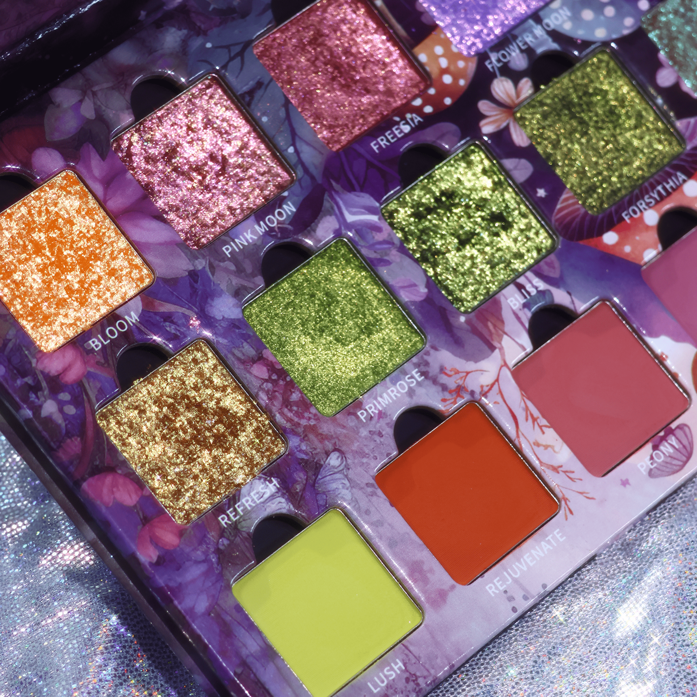 Flower Moon Eyeshadow Palette - 18 Highly Pigmented Matte & Shimmer Shades for Stunning Eye Makeup | Perfect for Day & Night Looks, Parties, and Special Occasions