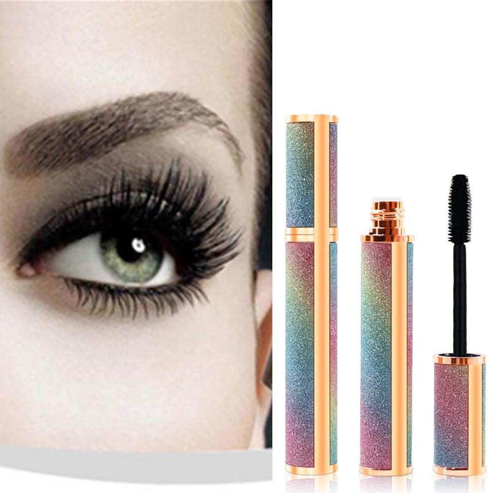 4D Silk Fiber Lash Mascara - Black Waterproof Lengthening & Volumizing Mascara for Curling Thick Lashes, No Clumping, Easy Removal | Perfect for Daily Wear, Night Out & Special Occasions