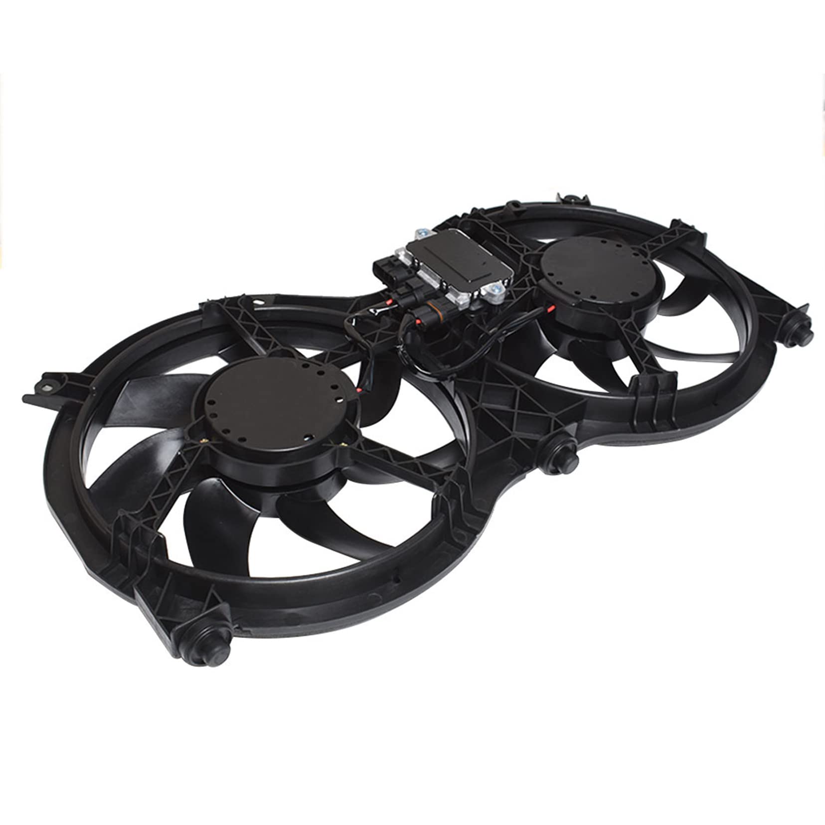 Dual Radiator Condenser Cooling Fan Assembly Replacement for 2014-2020 Infiniti QX60, 2013 JX35, 2013-2020 Nissan Pathfinder - 12V Black (Part# NI3115149, 621-586, 214813JA0E, 623760) - Perfect for Engine Cooling & AC System Maintenance