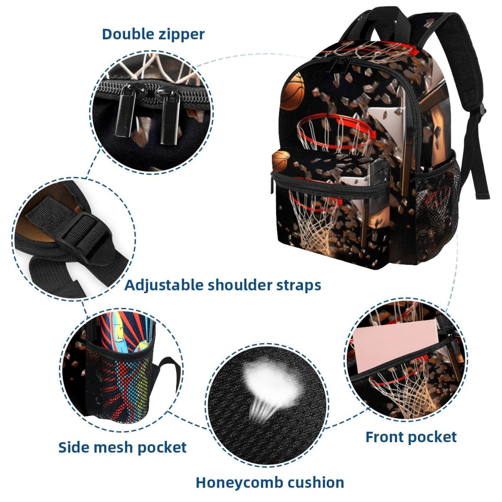 Stylish Unisex Travel Backpack - Durable Sports Backpack for Women & Men - Perfect for Basketball, Gym & Outdoor Adventures