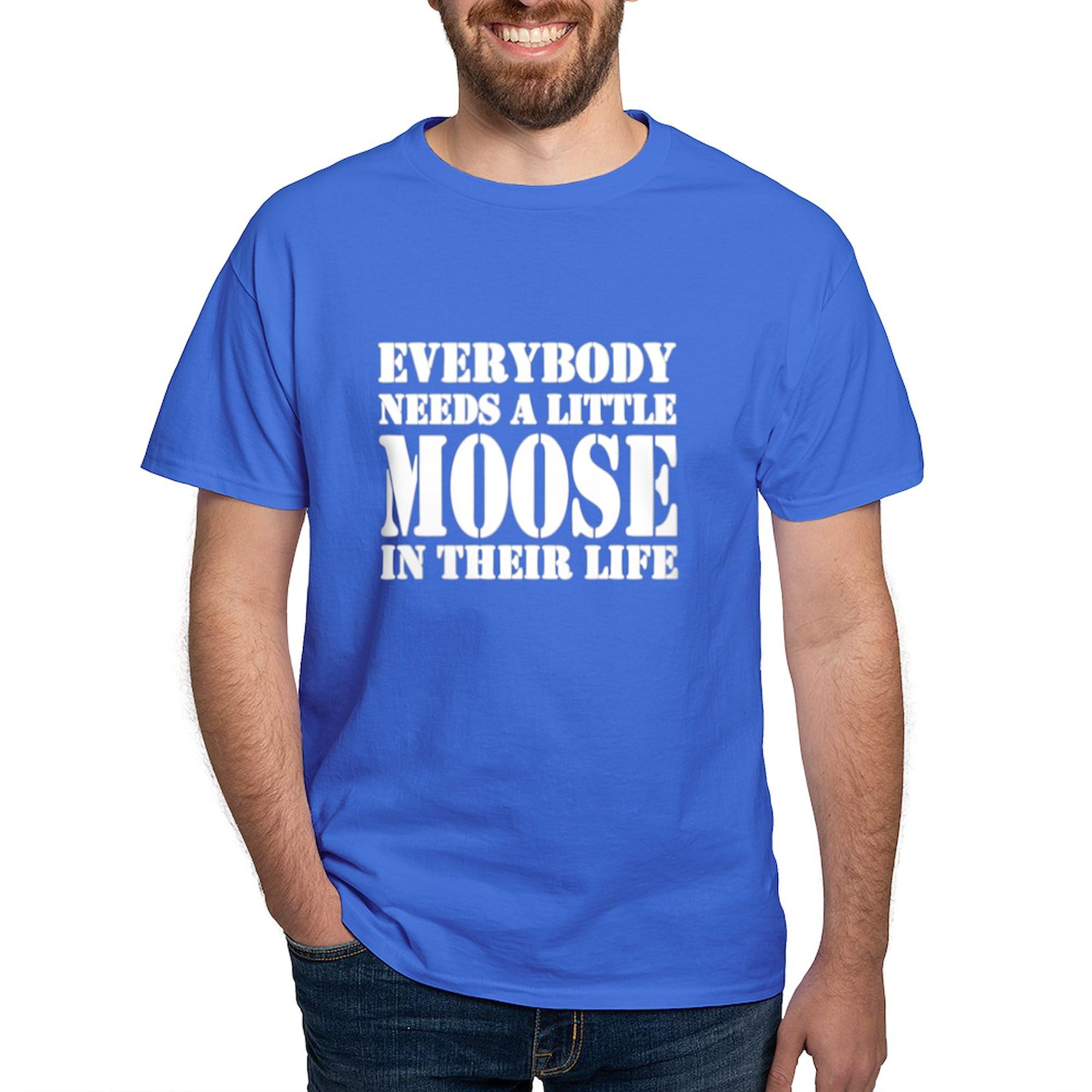 Get A Little Moose Men's Dark T-Shirt - 100% Cotton Classic Graphic Tee for Casual Wear & Outdoor Activities