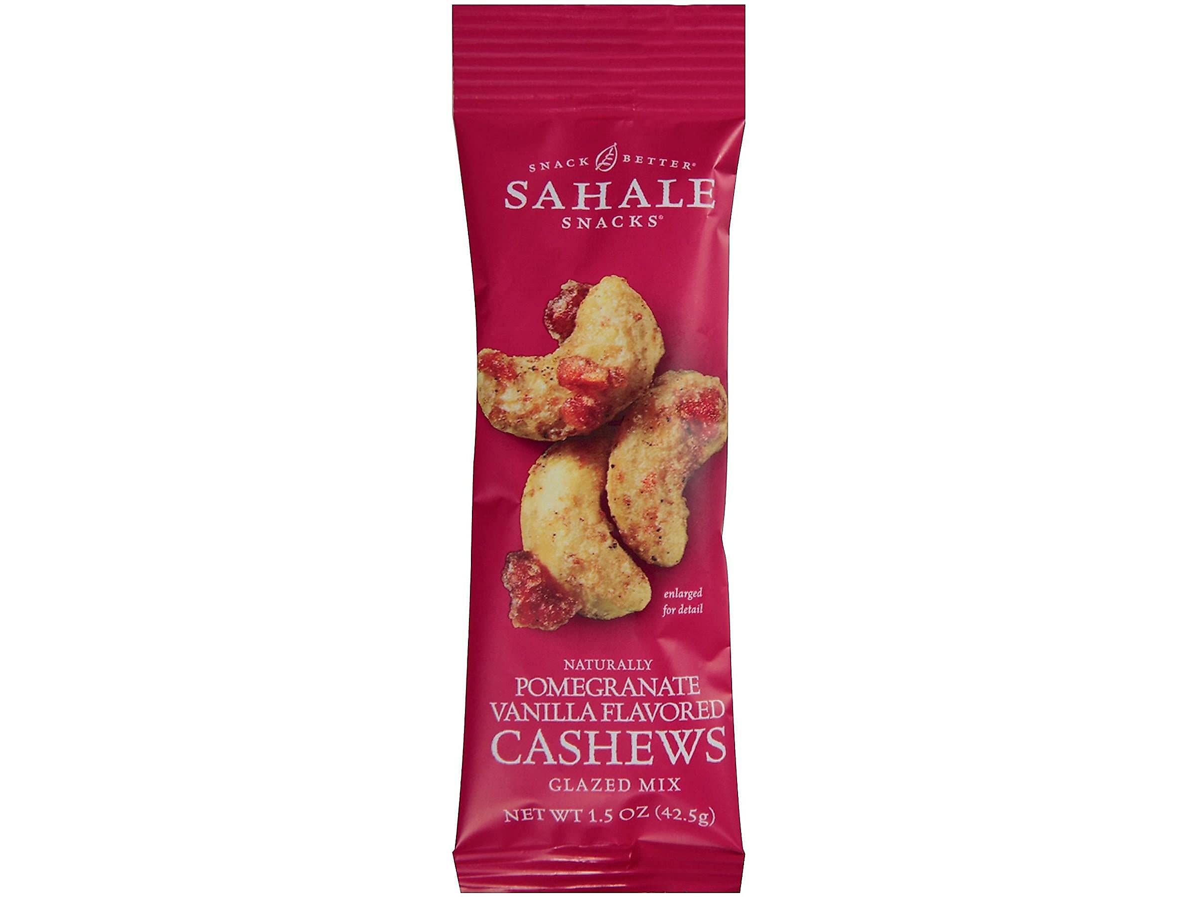 Sahale Snacks Pomegranate Vanilla Flavored Cashews 1.5 Oz | Gluten-Free Gourmet Nuts | Perfect for Snacking, Gifts & Healthy On-the-Go Treats