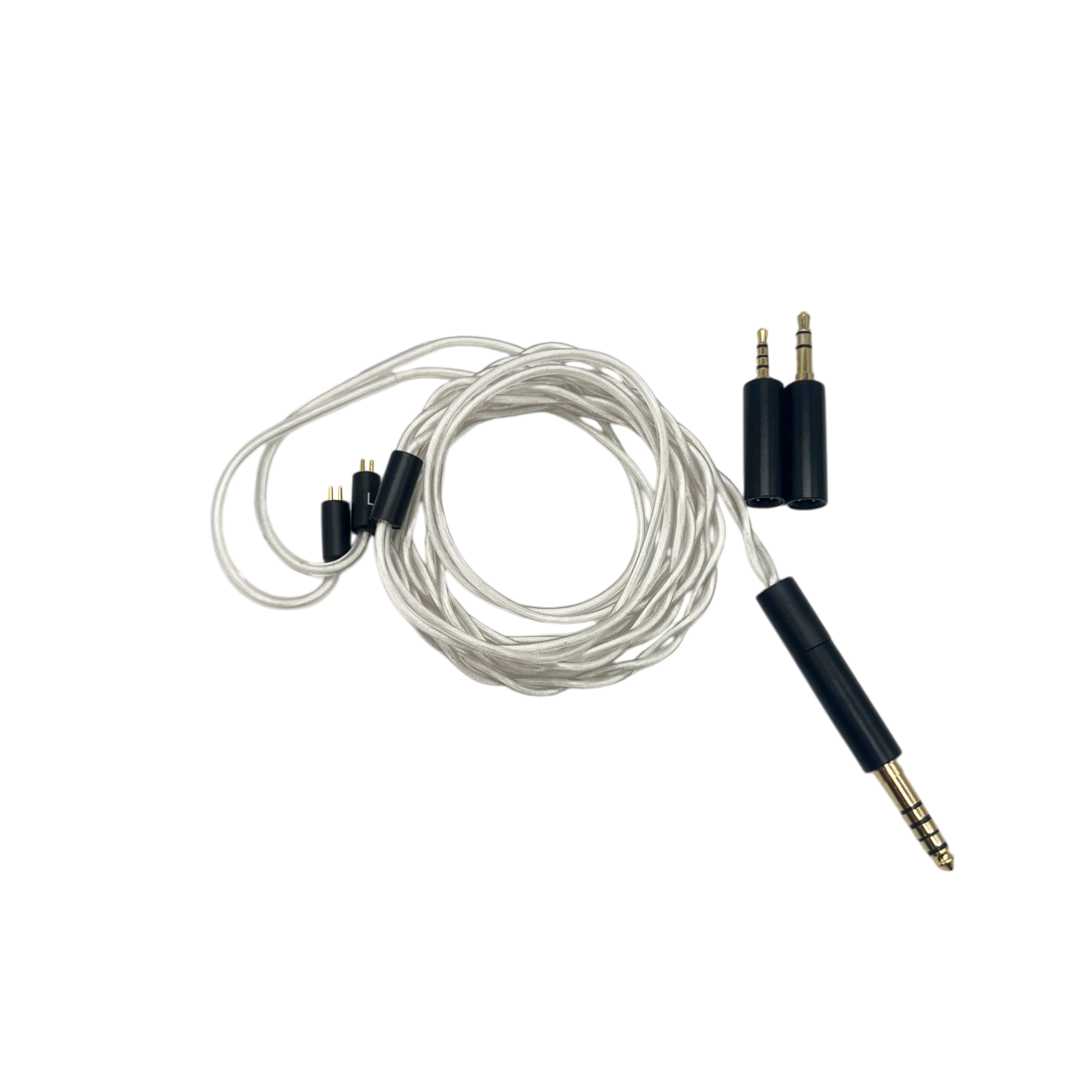 Strauss & Wagner Baden Silver 2 Pin to 3.5mm Upgrade Cable for In-Ear Monitors - High-Quality Audio Cable for Musicians, Audiophiles & Studio Use