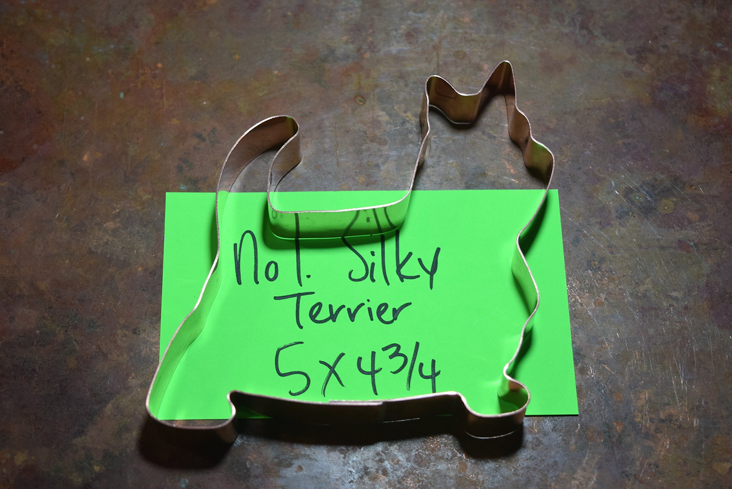 Silky Terrier Dog Copper Cookie Cutter - Handmade Pet Lover Gift for Baking, DIY Dog Treats, Christmas Cookies & Party Decorations