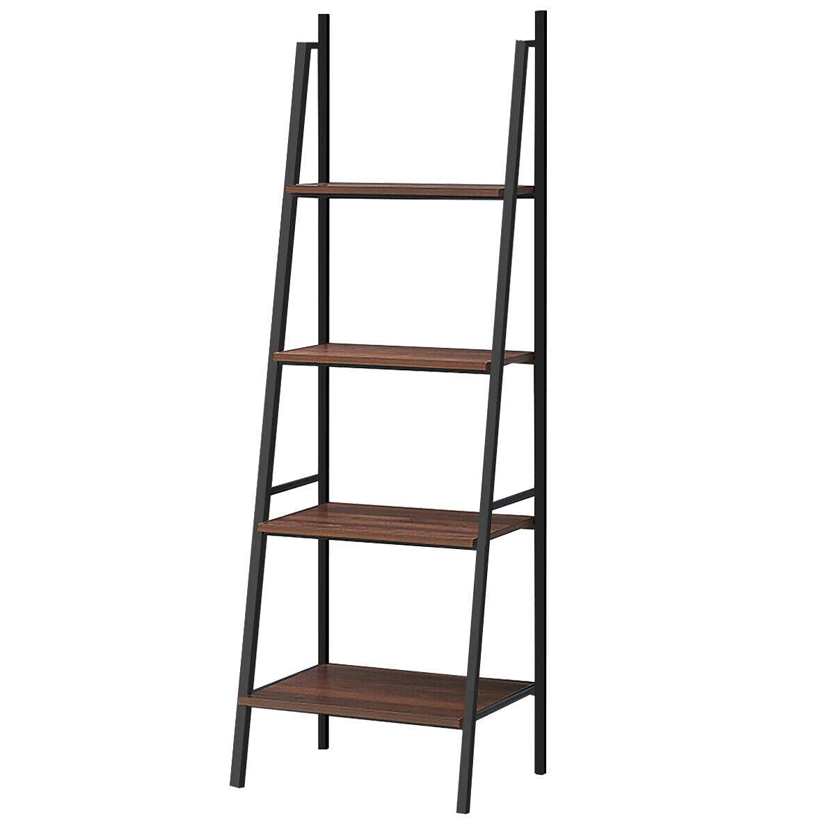 4 Tier Wall Mounted Shelf - Space Saving Storage Rack for Bedroom, Office, Bathroom & Closet Organization - Bookshelf, Decor Shelves for Home Storage Solutions (Perfect for Small Spaces & Vertical Storage)