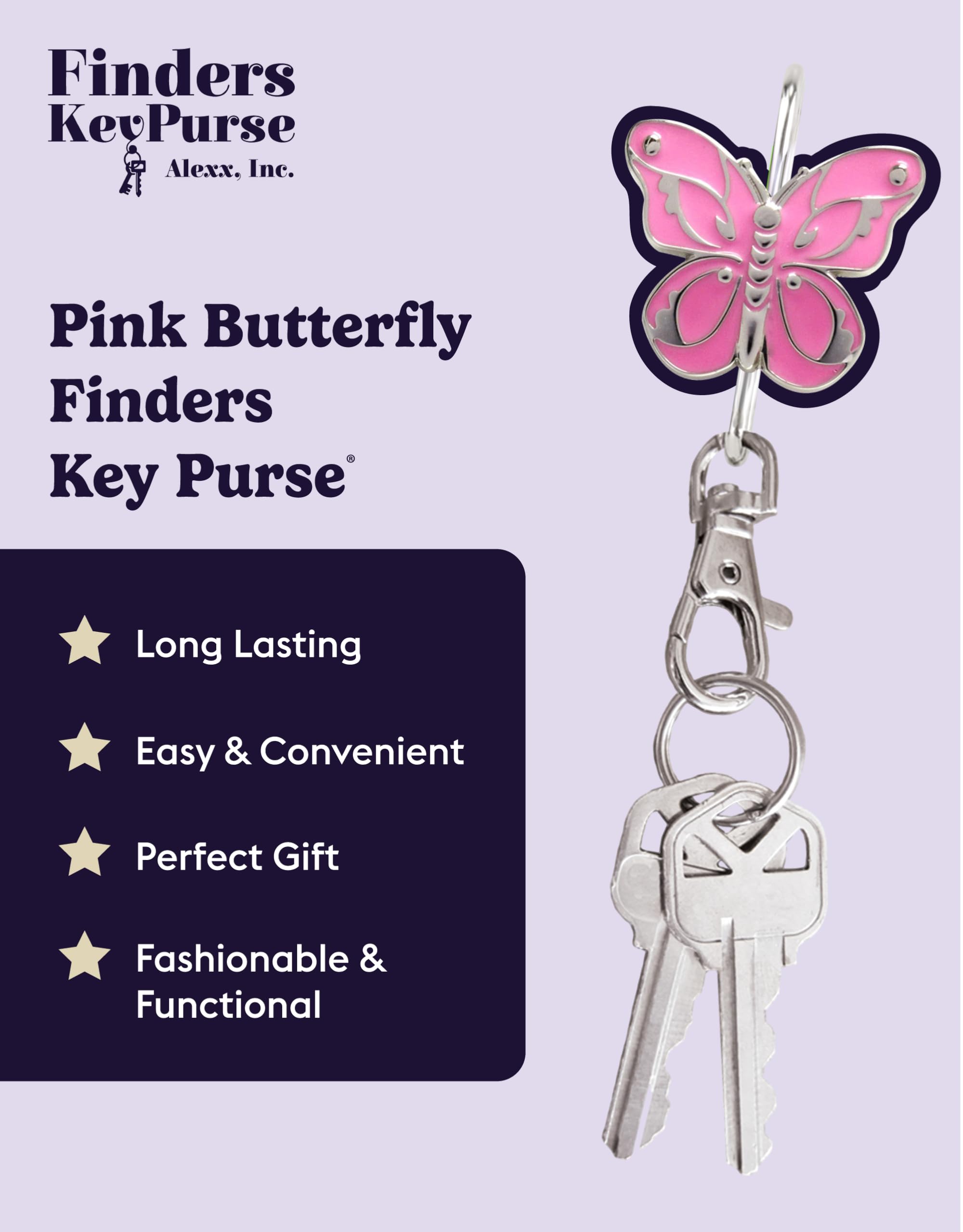 Women's Key Finder Keychain - Cute Bag Charm & Purse Organizer Accessory | Perfect Gift for Mom, Wife, Daughter | Ideal for Everyday Use, Travel & Home Organization