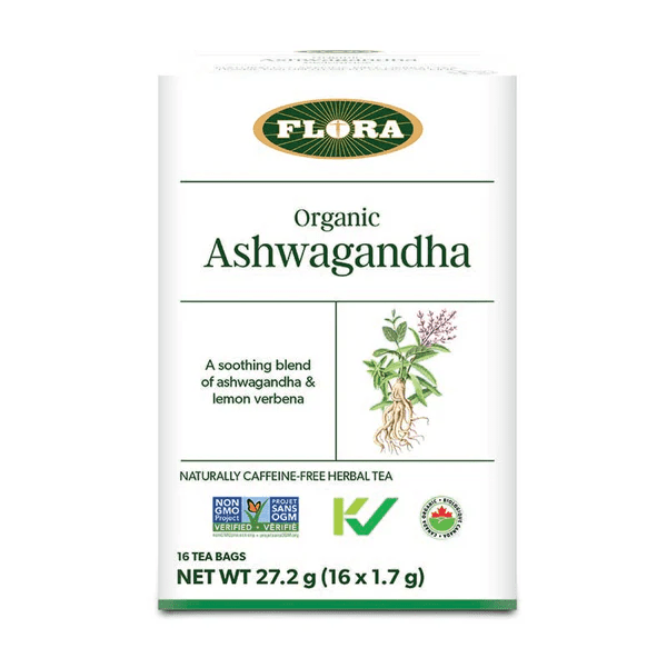 Organic Ashwagandha Herbal Tea - 16 Tea Bags | Stress Relief & Relaxation | Perfect for Yoga, Meditation & Bedtime