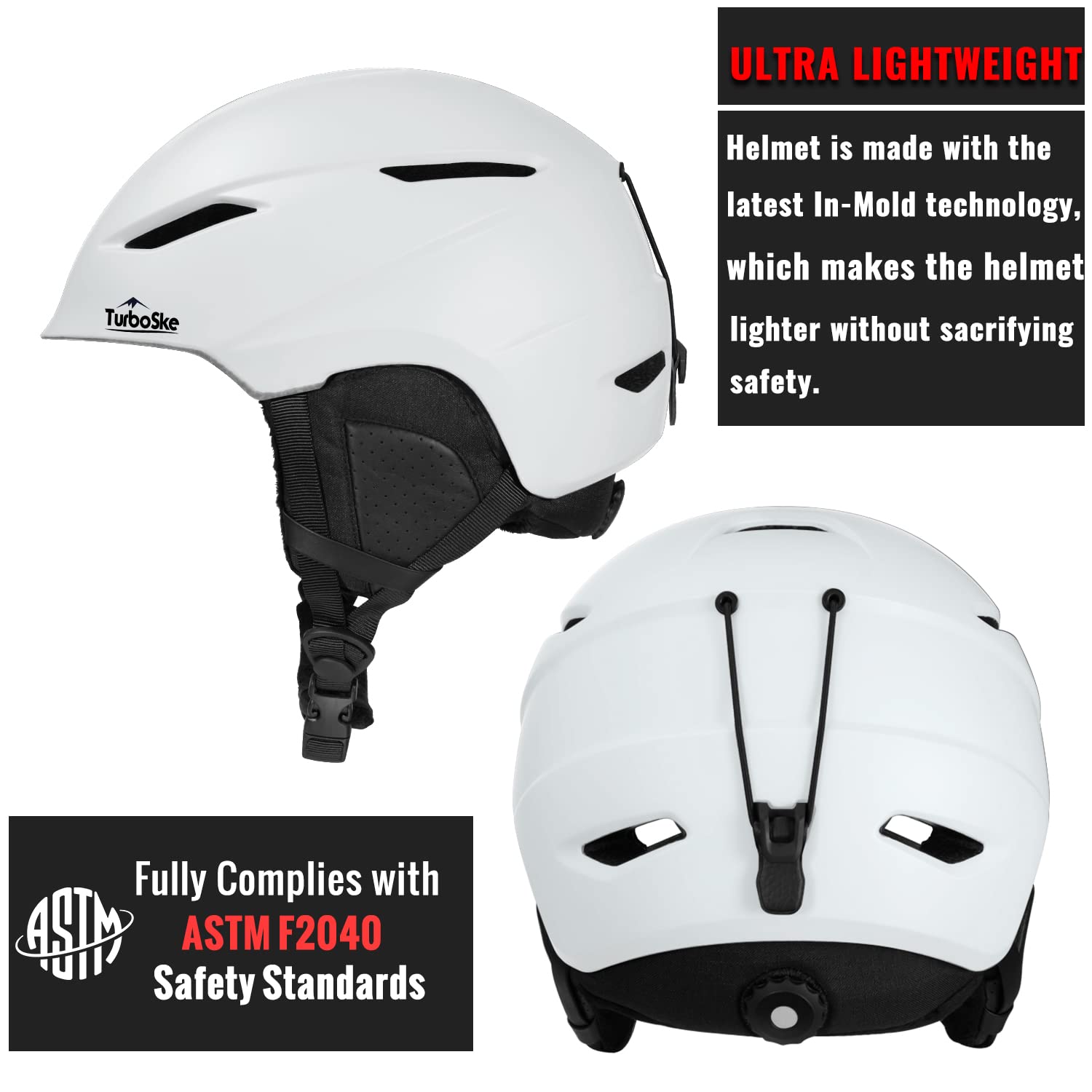 Best Ski & Snowboard Helmet for Men, Women & Youth - Lightweight ASTM Certified Snow Sports Helmet with Audio Compatibility - Perfect for Skiing, Snowboarding & Winter Sports