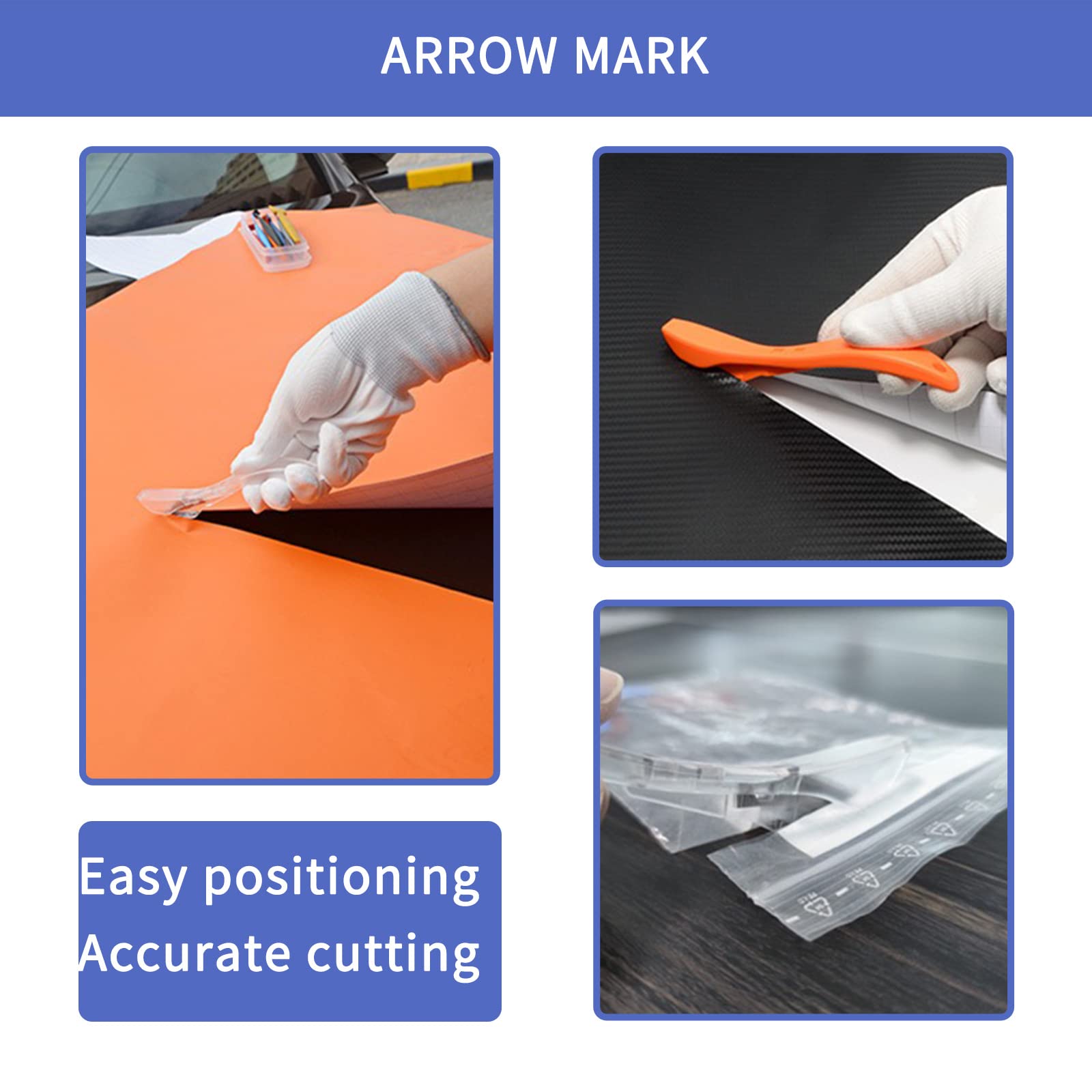 3-Pack Wrapping Paper Cutter Tool - Handheld Blade Slicer for Gift Wrapping - Safe & Easy Cutting Tool for Wrapping Paper, Vinyl & Craft Paper - Perfect for Christmas Presents, Birthday Gifts & DIY Crafts (Ideal for Home, Office & Party Gift Wrapping)
