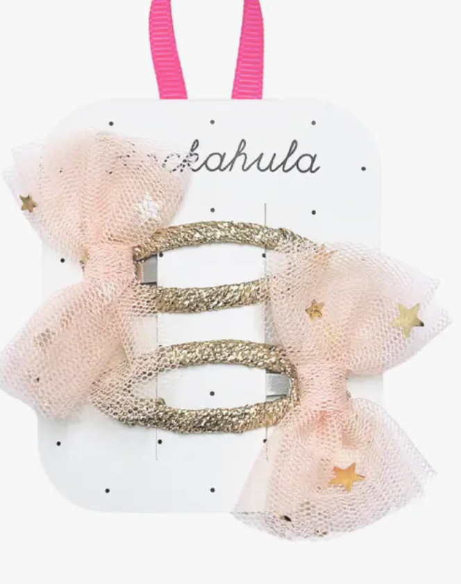 RKH Tulle Bow Hair Clips for Girls - Elegant Hair Accessories for Weddings, Parties & Special Occasions