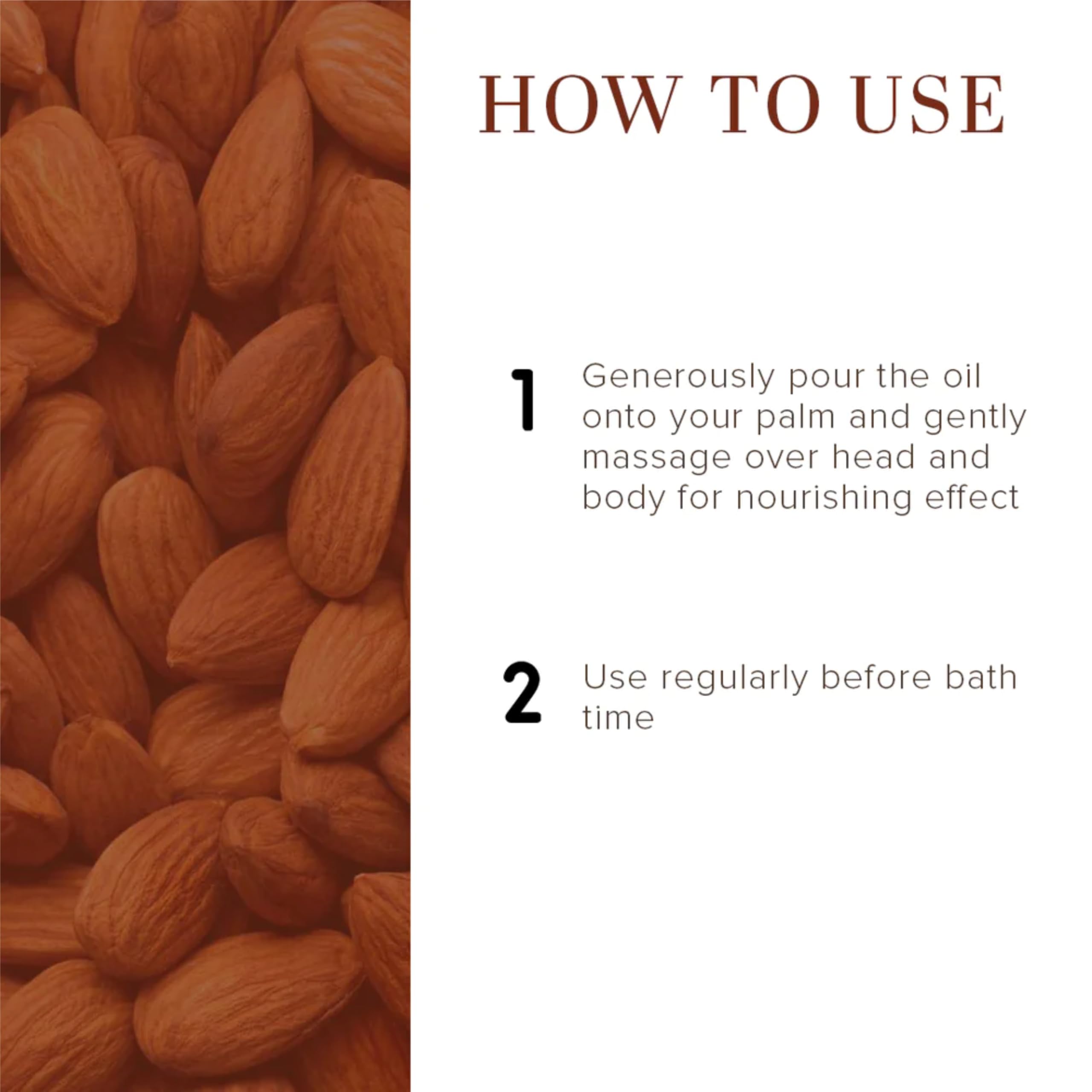 Khadi Natural Sweet Almond Oil for Hair & Body Massage - 210ml | Organic Ayurvedic Oil for Anti Hair Fall & Dandruff | Herbal Treatment for Dry Scalp & Skin Hydration | Perfect for Aromatherapy & DIY Beauty Recipes