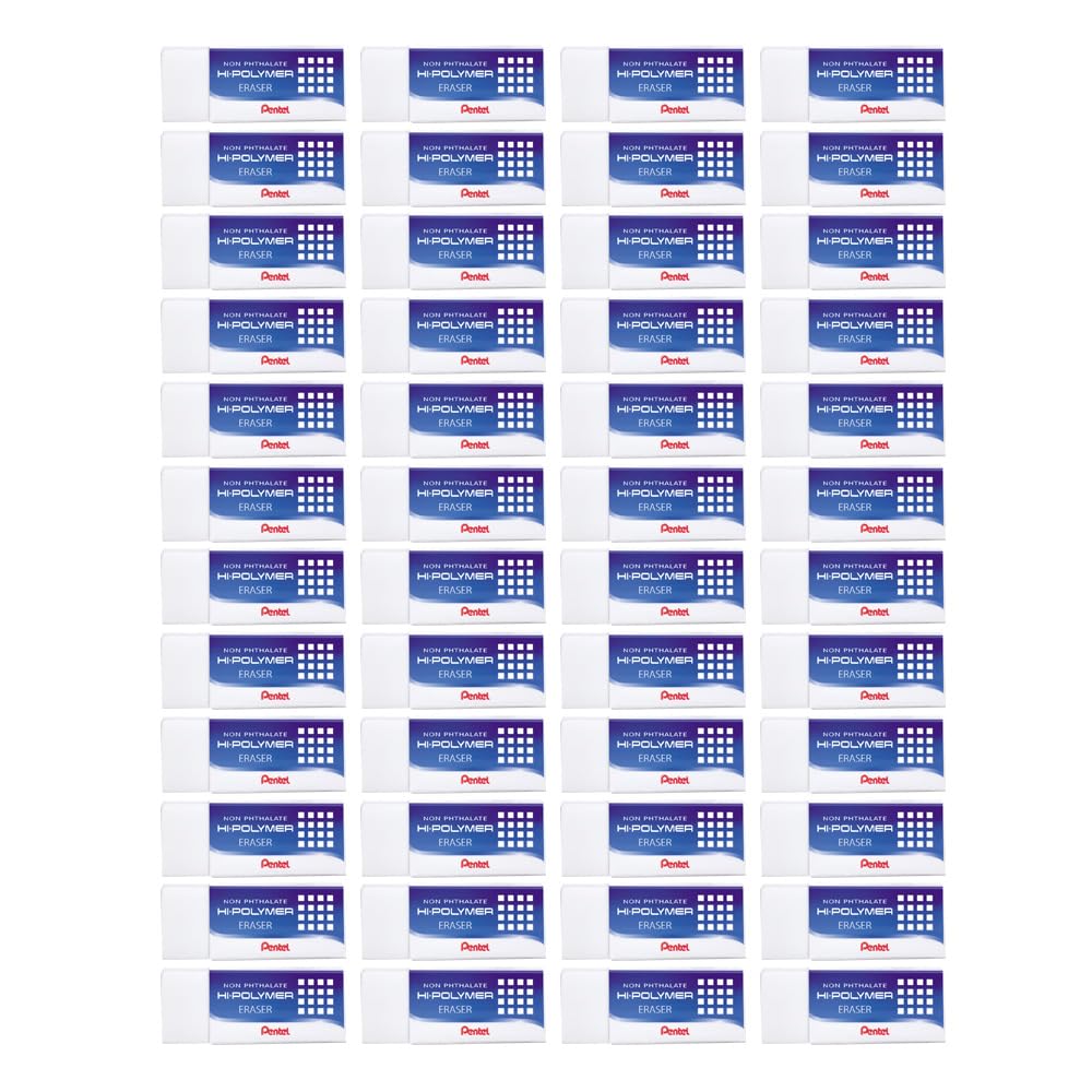 Pentel Hi-Polymer Block Erasers - Pack of 1 - Premium Quality for School, Office & Art - Smudge-Free Paper & Sketch Cleaning